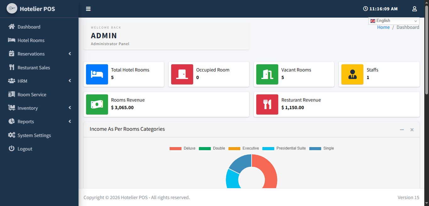 Hotelier POS Software